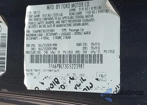 2016 Ford Mustang Gt Premium из США, поврежденный, VIN 1FA6P8CF3G5223981